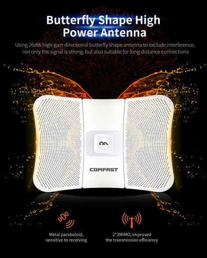 5-25Km Long Range 30dBm High power Outdoor wifi CPE 900Mbp 5G 26dbi Antenna Access Point Wifi Signal Amplifier Bridge Router AP