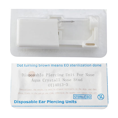 1 Unit Disposable Safe Sterile Piercing Unit For CZ Nose Studs Piercing Gun Piercer Tool Machine Kit Earring Stud Body Jewelry