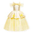 2025 Cosplay Belle Princess Dress Girls Dresses For Beauty and beast Party Clothing Magic stick crown Costume 3-12Y