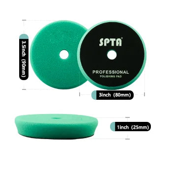 (Venta individual) Almohadillas de pulido SPTA de 3" (80 mm)/5" (125 mm)/6" (150 mm) en forma de T para pulidoras de vehículos DA/RO/GA