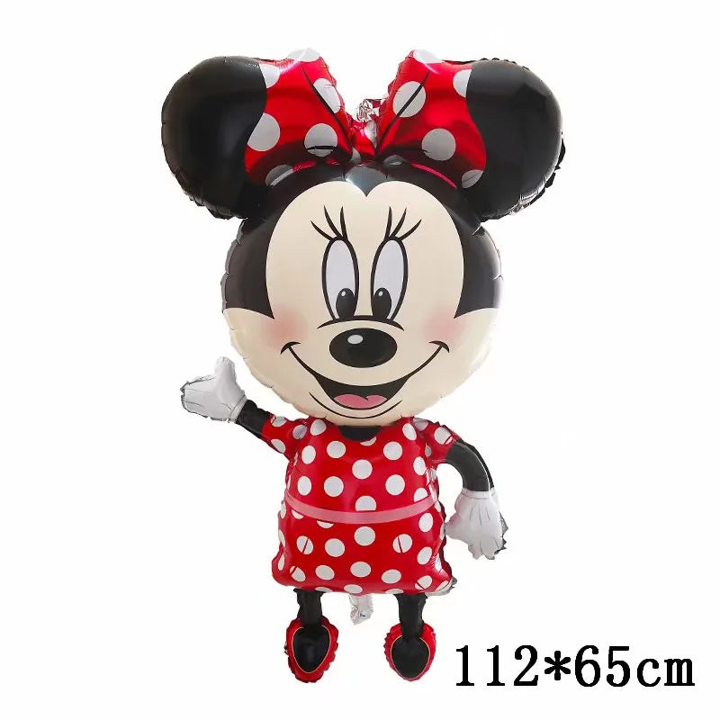 Globos gigantes de Mickey y Minnie Mouse, dibujos animados de Disney, globos de aluminio, baby shower, decoraciones para fiestas de cumpleaños, juguetes clásicos para niños, regalo de globo aerostático 