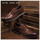 BHKH Male Sneakers Autumn/Winter traf Leather Men Casual Shoes Business Work Office Lace-up Dress shoes For Men Size47