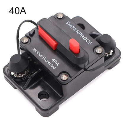30A 40A 50A 60A 70A 80A 100A 120A 150A 200A 250A 300A AMP Circuit Breaker Fuse Reset 12-48V DC Car Boat Auto Waterproof