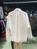 2025 Casual Long-sleeve Shirt Women New Fashion Turn Down Collar Big Button Retro Blouse Female