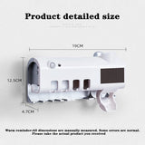 Toothbrush Holder Toothpaste Dispenser Solar Energy Bathroom Toothbrush Storage Box Multi-function Storage Holder USB Charge