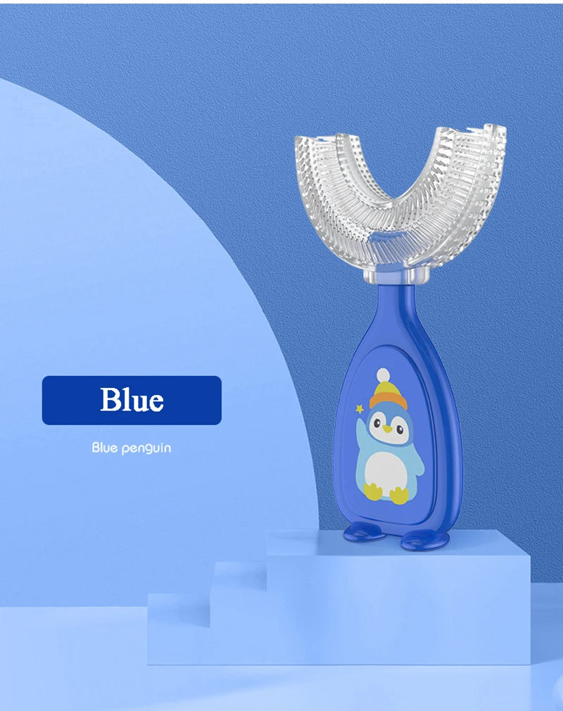 Children's 360 Degree Infant U-shaped Toothbrush Baby Health Teethers Soft Silicone Baby Brush Kids Teeth Oral Care Cleaning