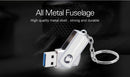 Stainless Steel USB 3.0 USB Flash Drive 256GB 128GB Rotation Pen Drive 16GB 32GB 64GB Pendrive USB Memory Stick with Keychain