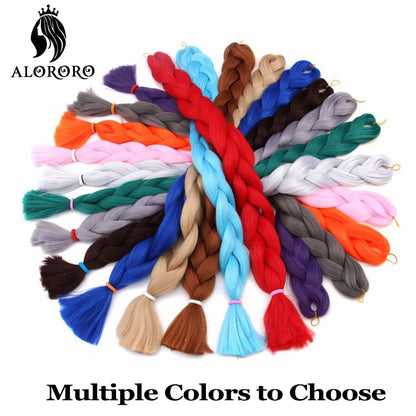 Alororo sintético jumbo trança cabelo 82 Polegada africano falso cabelo de alta temperatura fibra trança extensões de cabelo para mulher