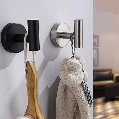 1 juego de accesorios de baño de acero inoxidable plateado, toallero, soporte para papel higiénico, gancho para barra de toalla, accesorios de baño