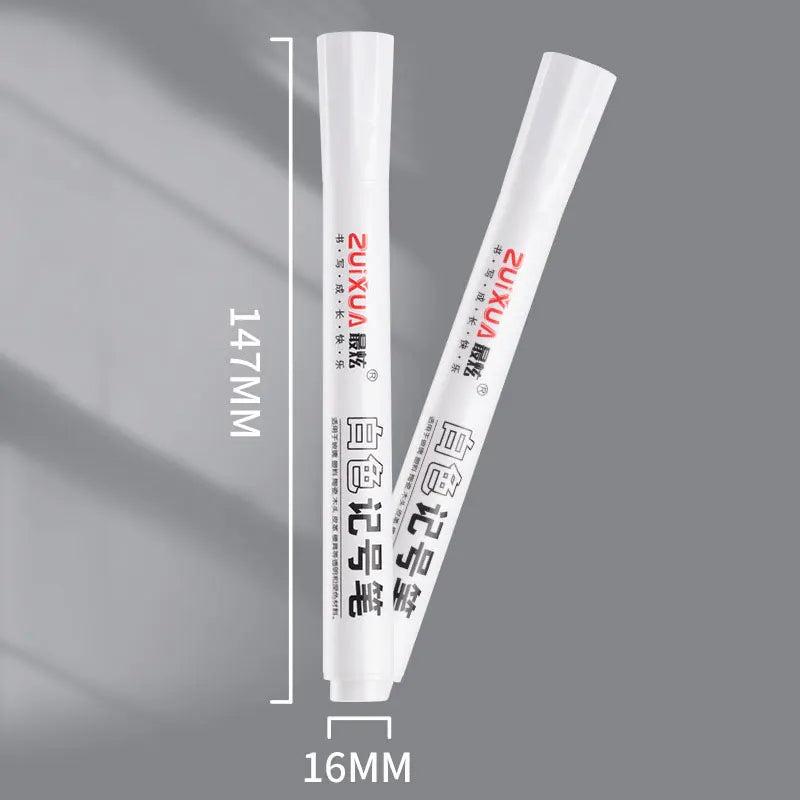 1/3/5 Pcs White Marker Pens 2.0mm Oily Waterproof White Gel Pen DIY Graffiti Sketching Markers Stationery Writing School Supplies