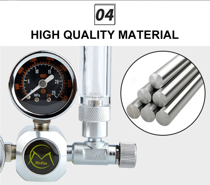 DIY Aquarium CO2 Regulator Magnetic Solenoid Kit Check Valve Fish Tank Accessories CO2 Control System Reactor Generator Set