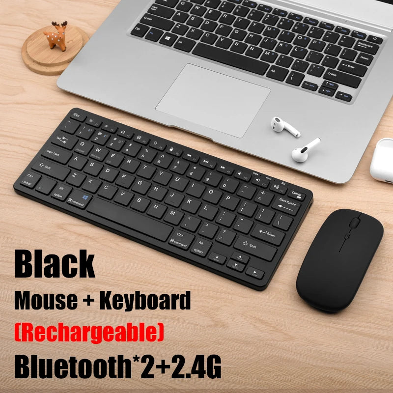 Mini teclado multimedia inalámbrico Bluetooth 5.0 2.4G para portátil, PC, TV, iPad, Macbook y Android. 