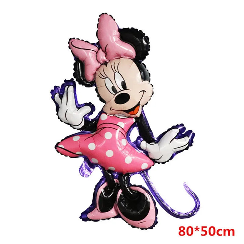 Globos gigantes de Mickey y Minnie Mouse, dibujos animados de Disney, globos de aluminio, baby shower, decoraciones para fiestas de cumpleaños, juguetes clásicos para niños, regalo de globo aerostático 