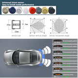 Hippcron Car LED Parking Sensor Kit 4 Sensors 22mm Reverse Radar Sound Alert Indicator System 8 Colors