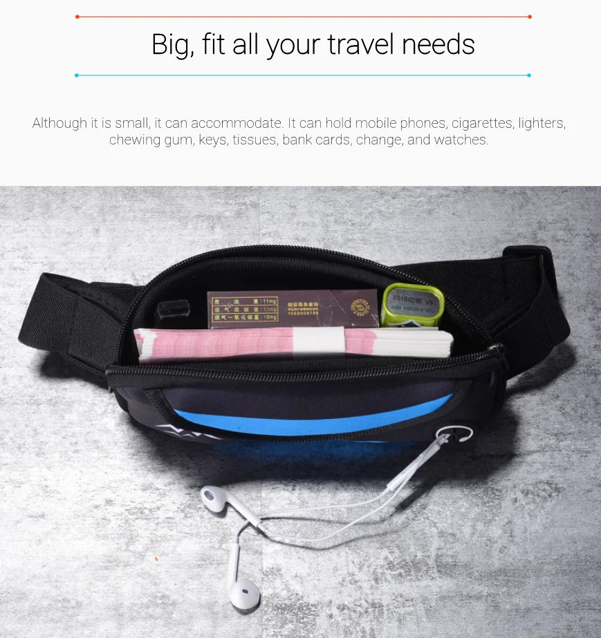 Waterproof Running Waist Bag Belt Bag, Men Women Sports Running Portable Gym Bag, Gym Fitness Bag, Sport Running Belt Bag