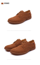2024 Spring Suede Leather Men Shoes Oxford Casual Shoes Classic Sneakers Comfortable Footwear Dress Shoes Large Size Flats