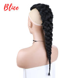 Rabo de cabelo com trança 75cm textura afro kinky straight