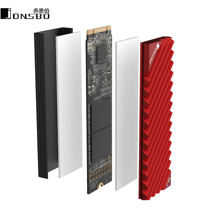 JONSBO M.2 2280 Solid State Hard Disk Aluminum Heatsink with Thermal Pad for m2 Desktop PC Thermal Gasket PC Accessories
