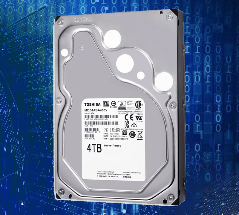 Disco duro para videovigilancia TOSHIBA de 4 TB, DVR, NVR, monitor CCTV, HDD HD interno SATA III, 6 Gb/s, 5400 RPM, 128 MB, 3,5"