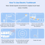 Cepillo de dientes eléctrico Oral B para adultos, recargable, con rotación, blanqueamiento 3D y cabezales de regalo.