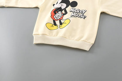 Sudadera de Minnie para niña, de primavera y otoño, holgada, de manga larga, con dibujos animados de Disney, para niños, con cuello redondo