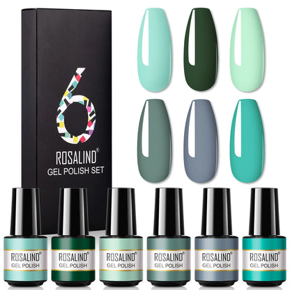 ROSALIND Nail Gel Manicure Set Hybrid Varnish Kit For Nails Art UV Lamp Semi Permanent Nail Gel Polish Set With Good Pack