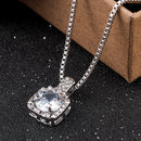 2023 Classic Wedding Crystal Color Teardrop Pendant Necklace for Women Trendy Rhinestone Collar Necklace Jewelry statement
