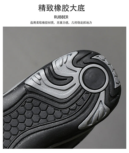 Men's Sports Shoes Leather Waterproof Running Sneakers Luxury Walking Gym Shoes Man Non-slip Training Sneakers Flat Shoes Tennis