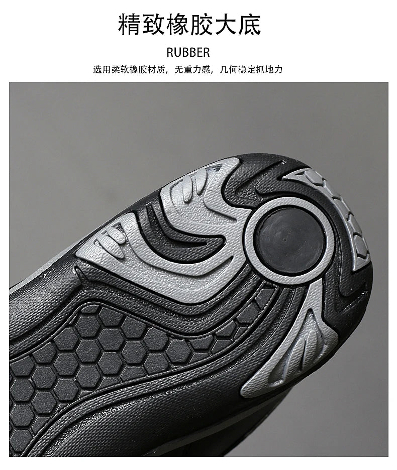 Men's Sports Shoes Leather Waterproof Running Sneakers Luxury Walking Gym Shoes Man Non-slip Training Sneakers Flat Shoes Tennis