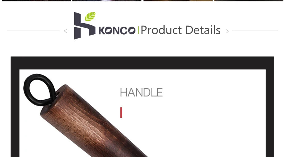 Konco Pure Iron wok cast iron pan Non-coated Pot General use for Gas and Induction Cooker 32cm Chinese Wok Cookware Pan