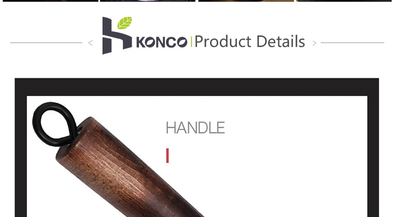 Konco Pure Iron wok cast iron pan Non-coated Pot General use for Gas and Induction Cooker 32cm Chinese Wok Cookware Pan