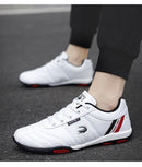 Men's Sports Shoes Leather Waterproof Running Sneakers Luxury Walking Gym Shoes Man Non-slip Training Sneakers Flat Shoes Tennis