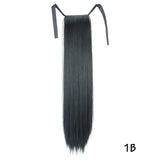 32inches Synthetic Ponytail Hair Extension Clip in Fake Wig Hairpiece Blonde Wrap Around Pigtail Long Smooth Overhead Pony Tail