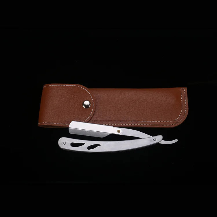 Stainless Steel Folding Shave Knife Beard Straight Razor Hair Dressing Tool Men Manual Convenience Hair Trimmer Shaver Barbeador