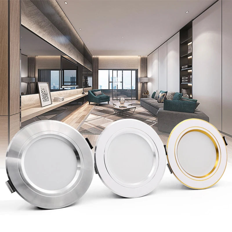 KARWEN LED Downlight Ouro/Prata/Branco Corpo 5W 9W 12W 15W 18W conduziu a luz de teto AC 220V 230V 240V para Refletor LED interno