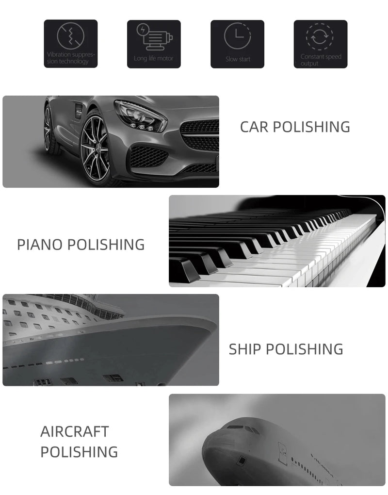 (Single Sale) SPTA 3"(80mm)/5"(125mm)/6"(150mm) Car Buffing Polishing Pads T Shape Sponge For DA/RO/GA Car Buffer Polisher