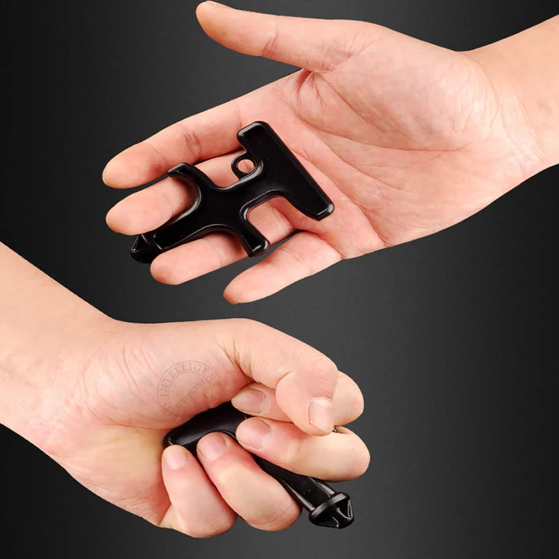 Llavero Personal de Defensa, herramienta de seguridad táctica para exteriores, nailon negro, protección de taladro Stinger, para hombres y mujeres