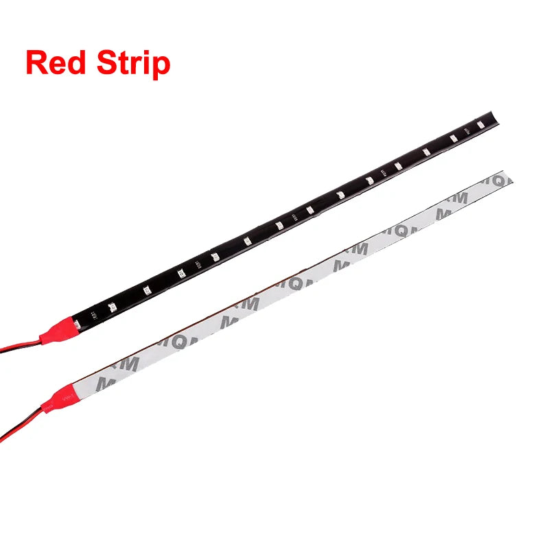 1/4/10 30CM LED Strip Lights Car Styling Decorative Ambient Light 15SMD Waterproof LED Flexible Atmosphere Light Red Yellow Bule