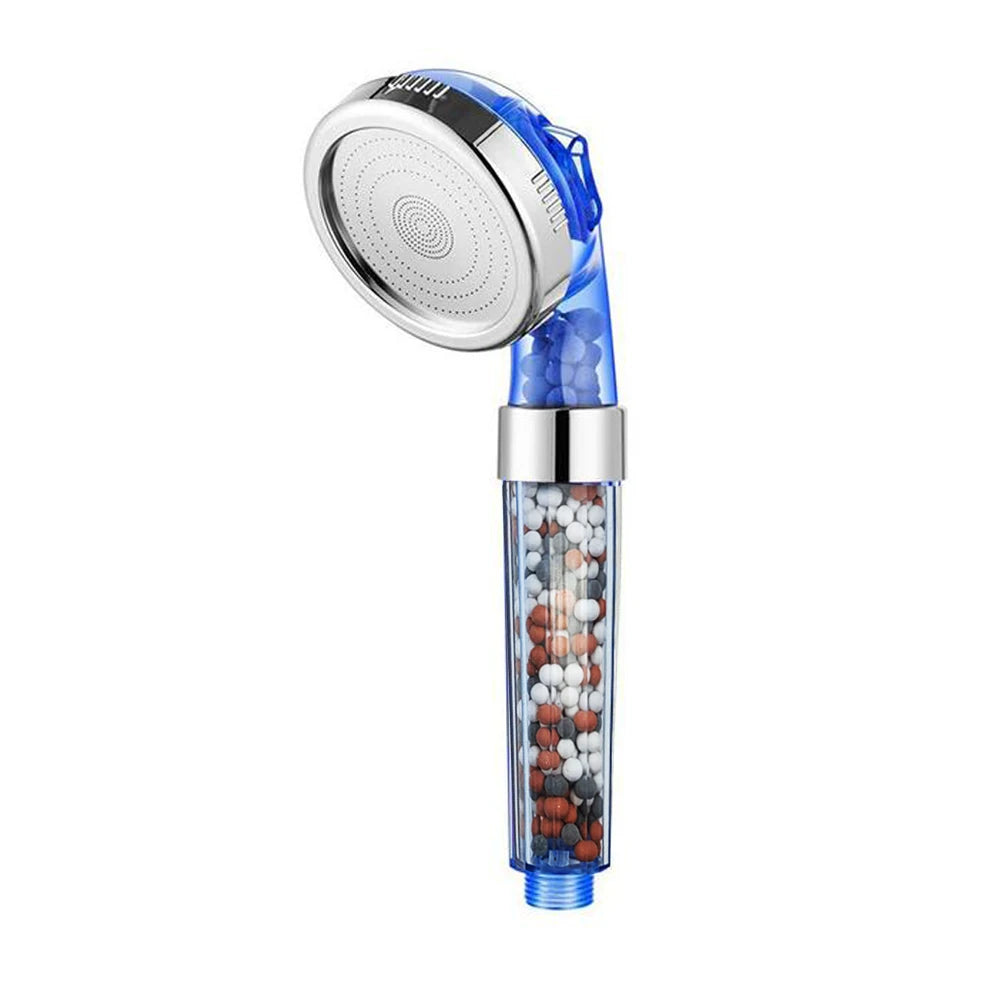 Z&L Bathroom Pressurized Anion Mineral Balls 3 Modes Adjustable High Pressure Hand Filter Spa Shower Head Set with Hose Bracket