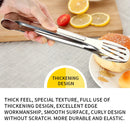 Stainless Steel Food Tongs Kitchen Utensils Buffet Cooking Tool Anti Heat Bread Clip Pastry Clamp for Desserts Salads Barbecue