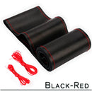 38cm 15inch Car Steering Wheel Braid Cover Artificial leather Needles And Thread Soft Non-slip Auto Interior Accessories Kits