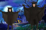 Disfraz con capucha de murciélago vampiro Unisex para niños, mono de cosplay sexy para niños, conjunto de disfraz de Halloween, guante, Vestidos de fiesta