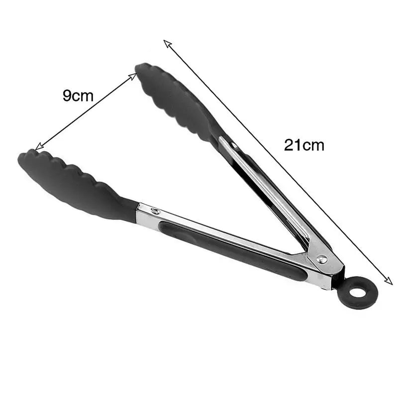 Utensilios para barbacoa, pinzas antideslizantes de silicona para alimentos, pinzas de cocina, utensilio, pinzas de cocina, pinzas para barbacoa, herramientas para ensalada, parrilla, accesorios de cocina