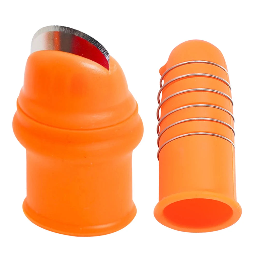 Silicone Thumb Knife Finger Protector Gears Cutting Vegetable Harvesting Knife Pinching Plant Blade Scissors Garden Tools