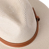 56-58-59-60CM New Natural Panama Soft Shaped Straw Hat Summer Women's/Men's Wide Brim Beach Sun Cap UV Protection Fedora Hat
