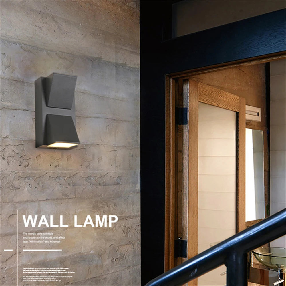 IP65 Waterproof 5W 10W  indoor outdoor Led Wall Lamp modern Aluminum Surface Mounted Cube Led Garden Porch Light AC110V-/220V