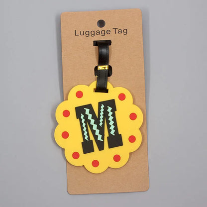 Newest Cute 26 Letters Luggage Travel Accessories Tag Silica Gel Suitcase ID Addres Holder Baggage Boarding Tag Portable Label