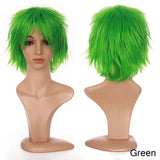 BENIHAIR Synthetic Wig Cosplay Wig White Red Green Blue Pink Yellow Hair Short Layered Wig Fake Hair Extension Men Women Party Wig