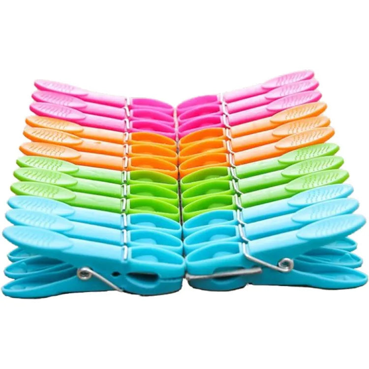 24Pcs High Quality Laundry Clothespins for Towels Socks Clips for Bed Sheet Hangers Racks Clip Clothes Pin Kitchen Home Supplies