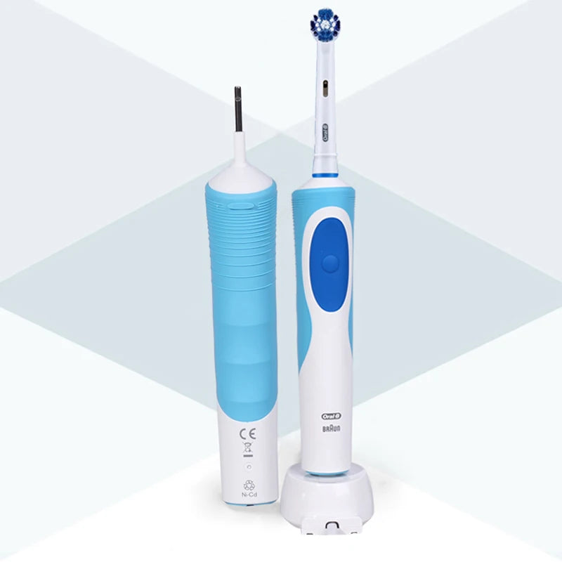 Cepillo de dientes eléctrico Oral B 2D, giratorio, con vibración, recargable, cerdas de acción cruzada, cuidado bucal, 4 cabezales de regalo gratis